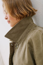Khaki Washed Oversize Trench