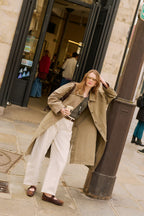 Khaki Washed Oversize Trench