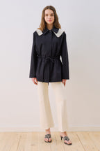 Navy Collar Detail Jacket