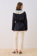 Navy Collar Detail Jacket