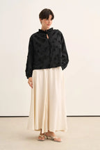 Black Floral Broderie Blouse