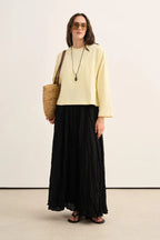 Pastel Yellow Basic Sweatshirt