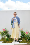 Butter Yellow Organic Flared Skirt