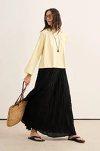 Pastel Yellow Basic Sweatshirt