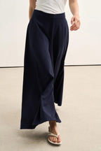 Navy Flared Trousers Skirt
