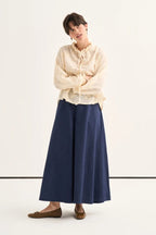 Beige Floral Broderie Blouse