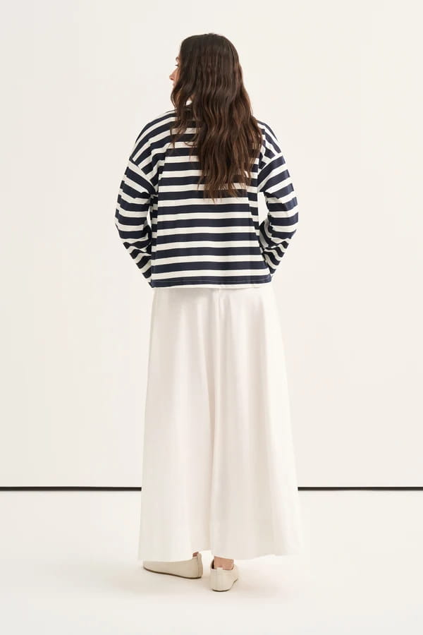 Navy Striped Sweatshirt