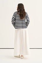 Navy Striped Sweatshirt