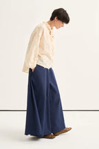 Beige Floral Broderie Blouse