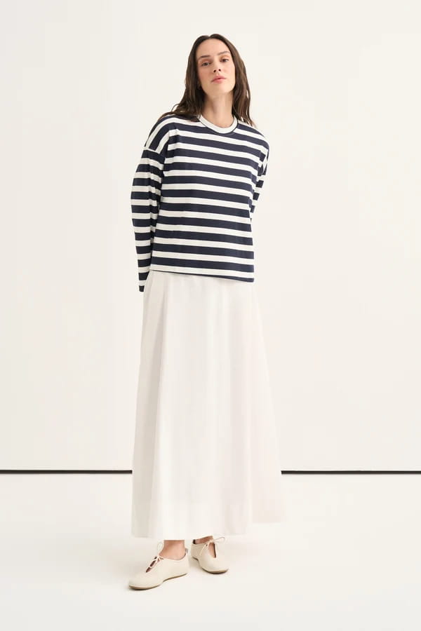 Navy Striped Sweatshirt