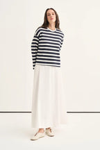 Navy Striped Sweatshirt