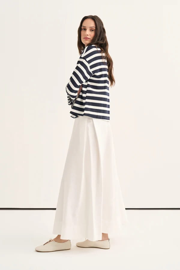 Navy Striped Sweatshirt