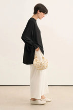 Black Tie Sleeve Sweatshirt