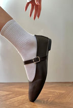 Brown ballerina flats
