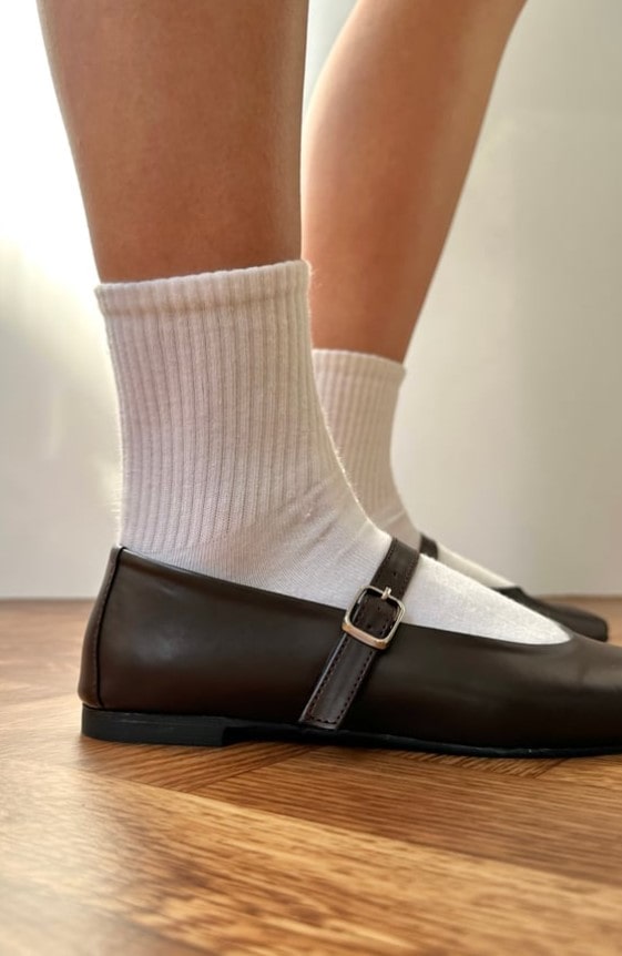 Brown ballerina flats