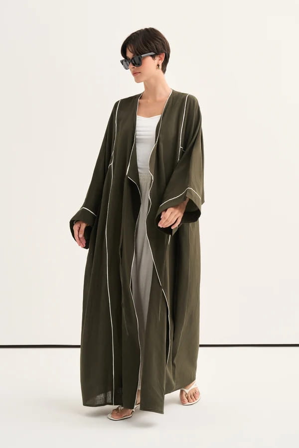 Khaki Organic Cotton Abaya