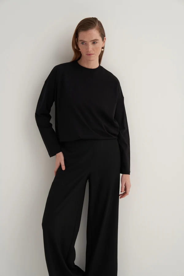 Black Basic Sweatshirt