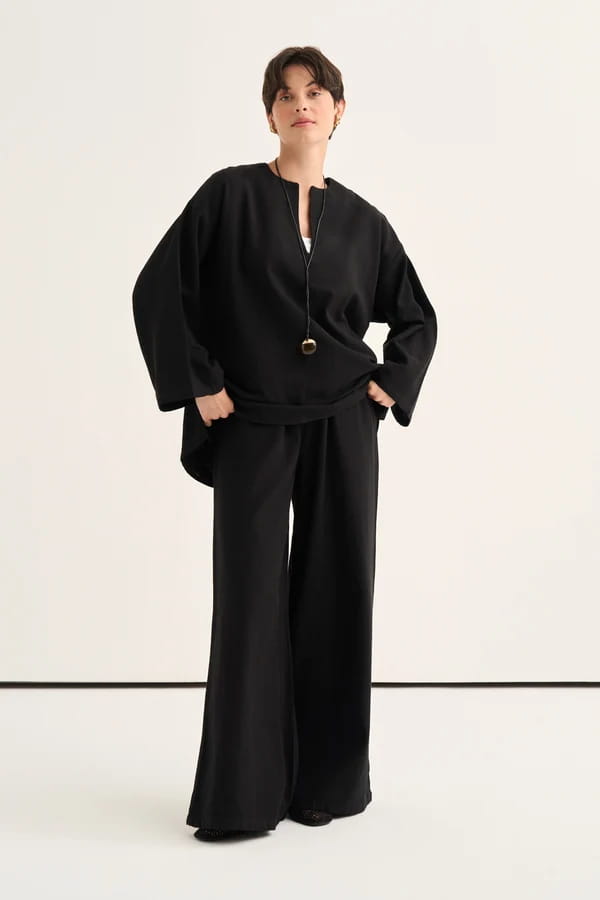 Black Organic Cotton Suit
