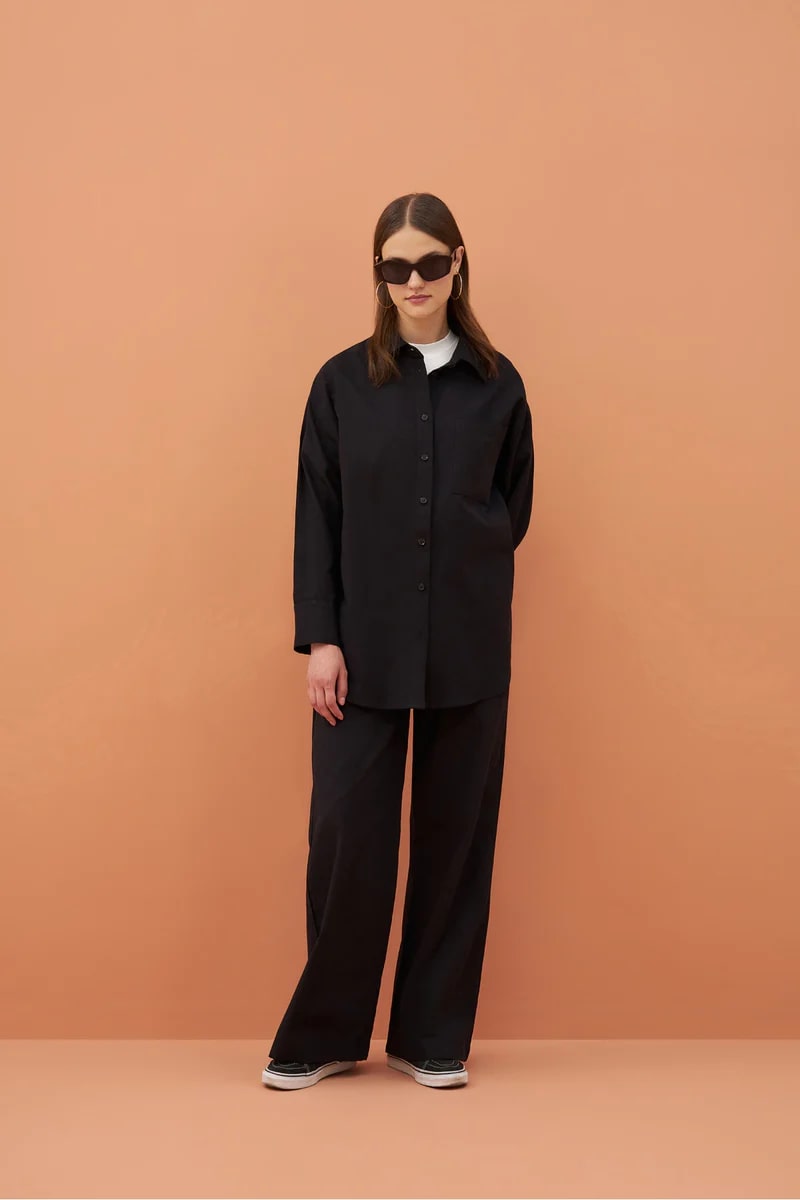 Black Organic Cotton Shirt
