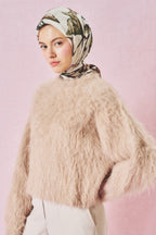 Brown floss viscose scarf