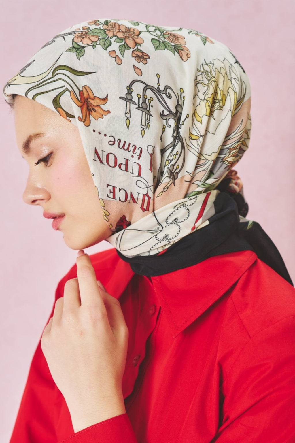 Black passion floss viscose scarf