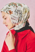 Black passion floss viscose scarf