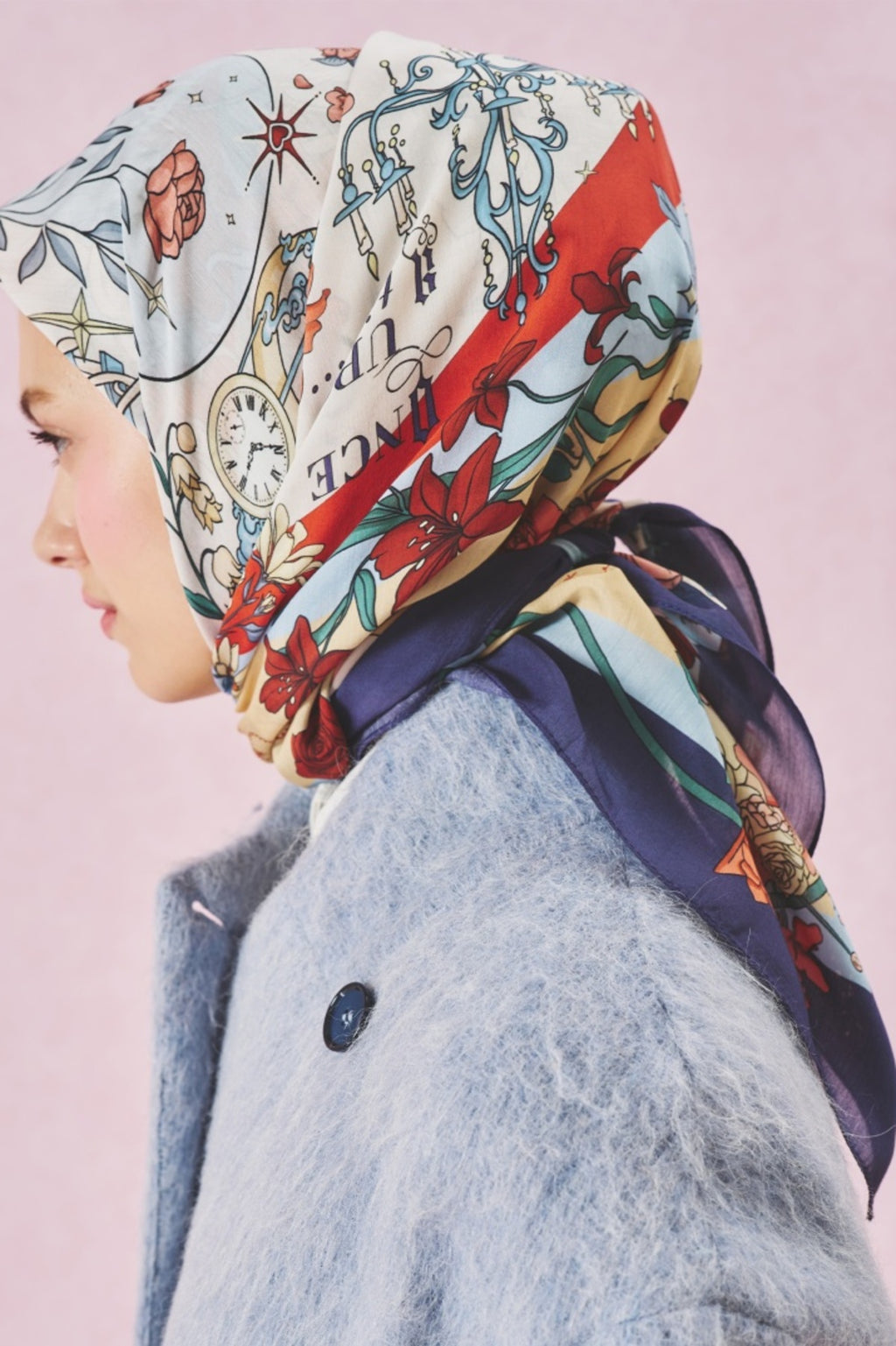 Midnight blue floss viscose scarf