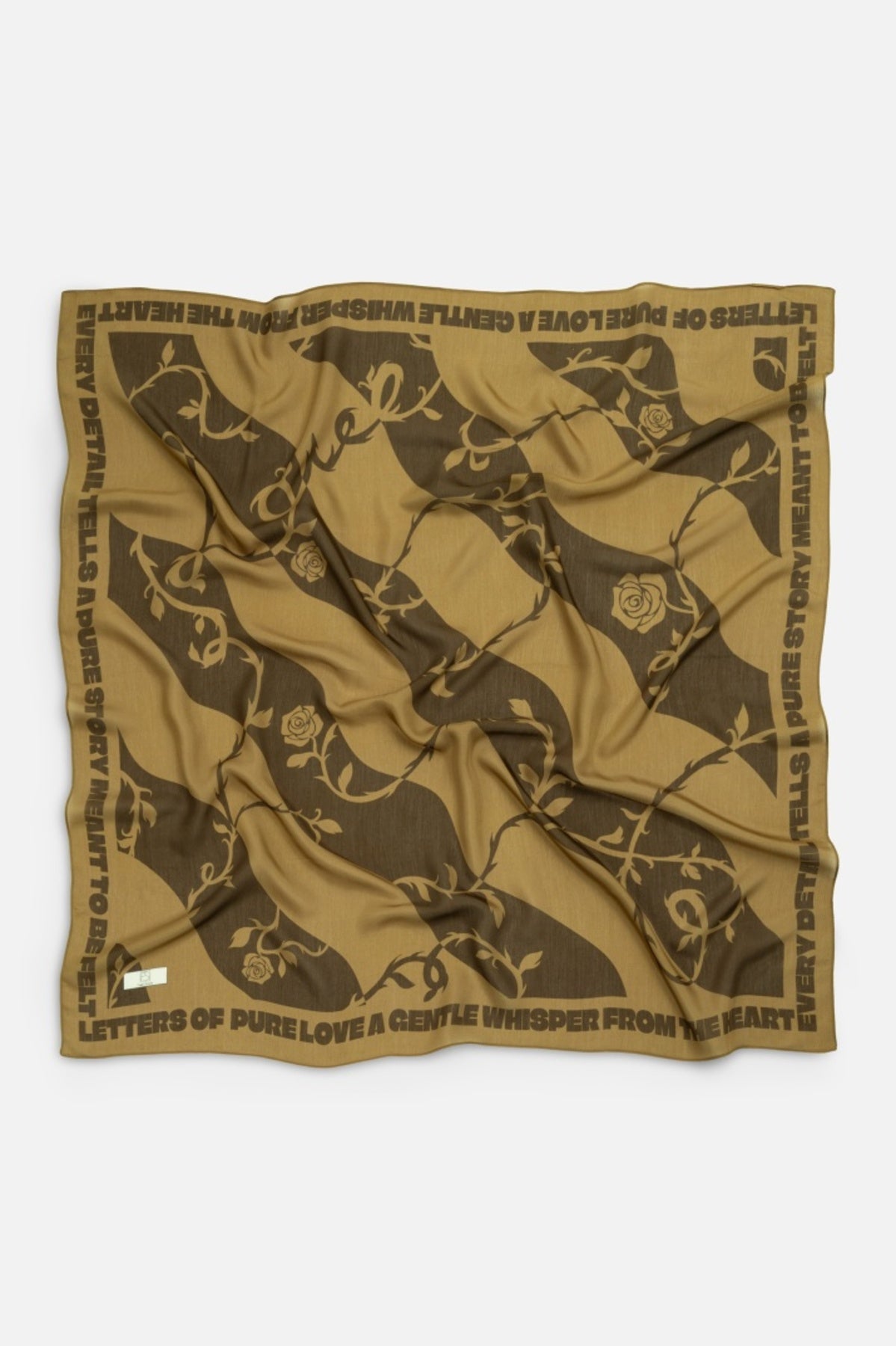 Roasted coffee love reverie floss viscose scarf