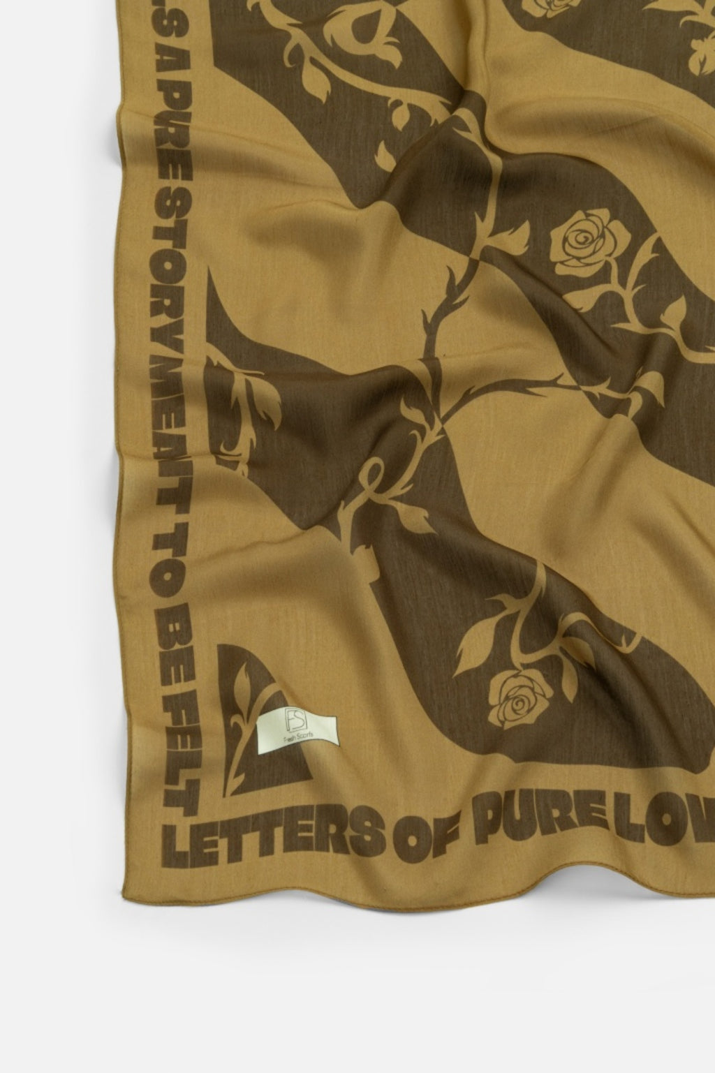 Roasted coffee love reverie floss viscose scarf
