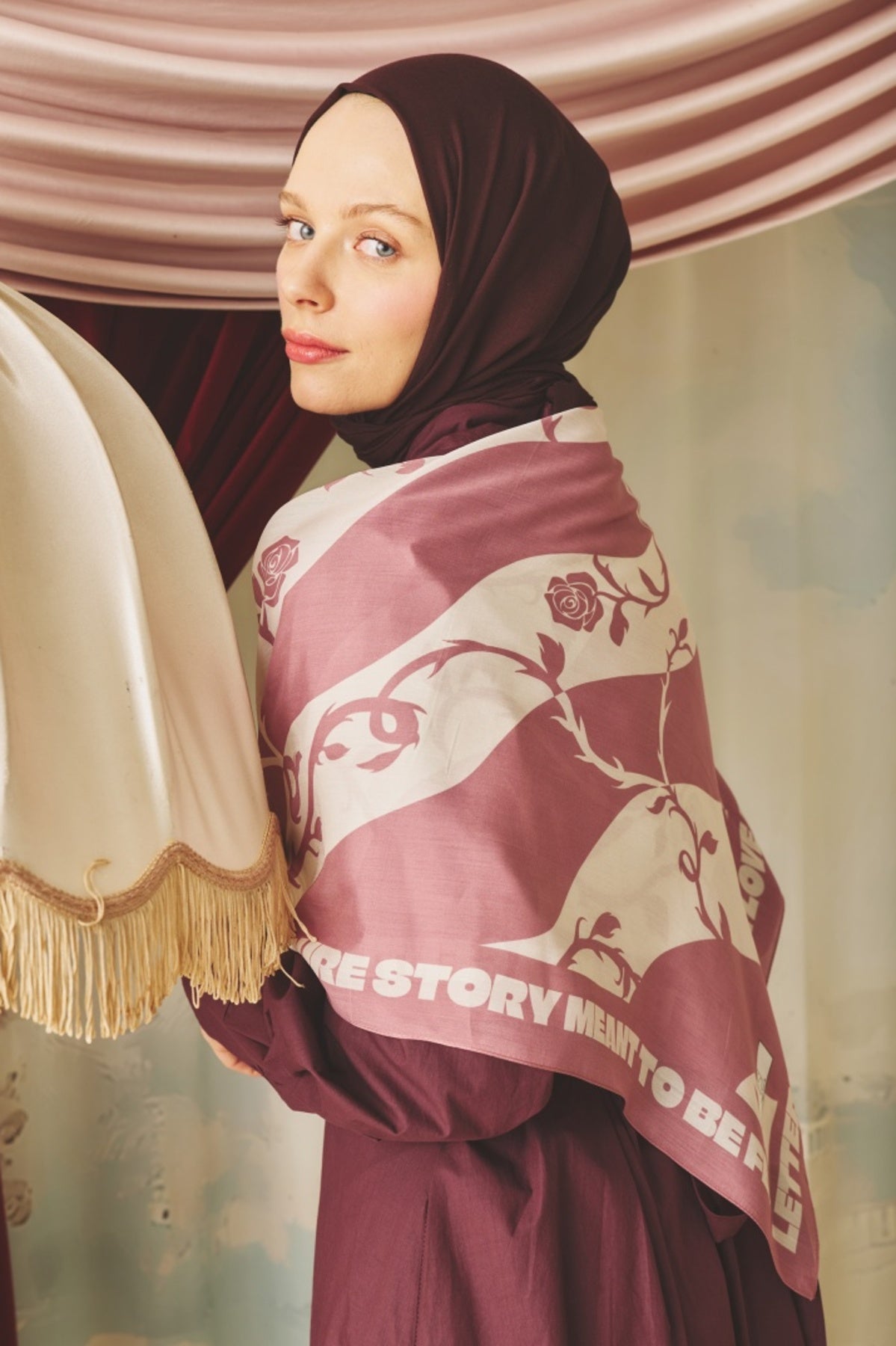 Dreamy pink love reverie floss viscose scarf