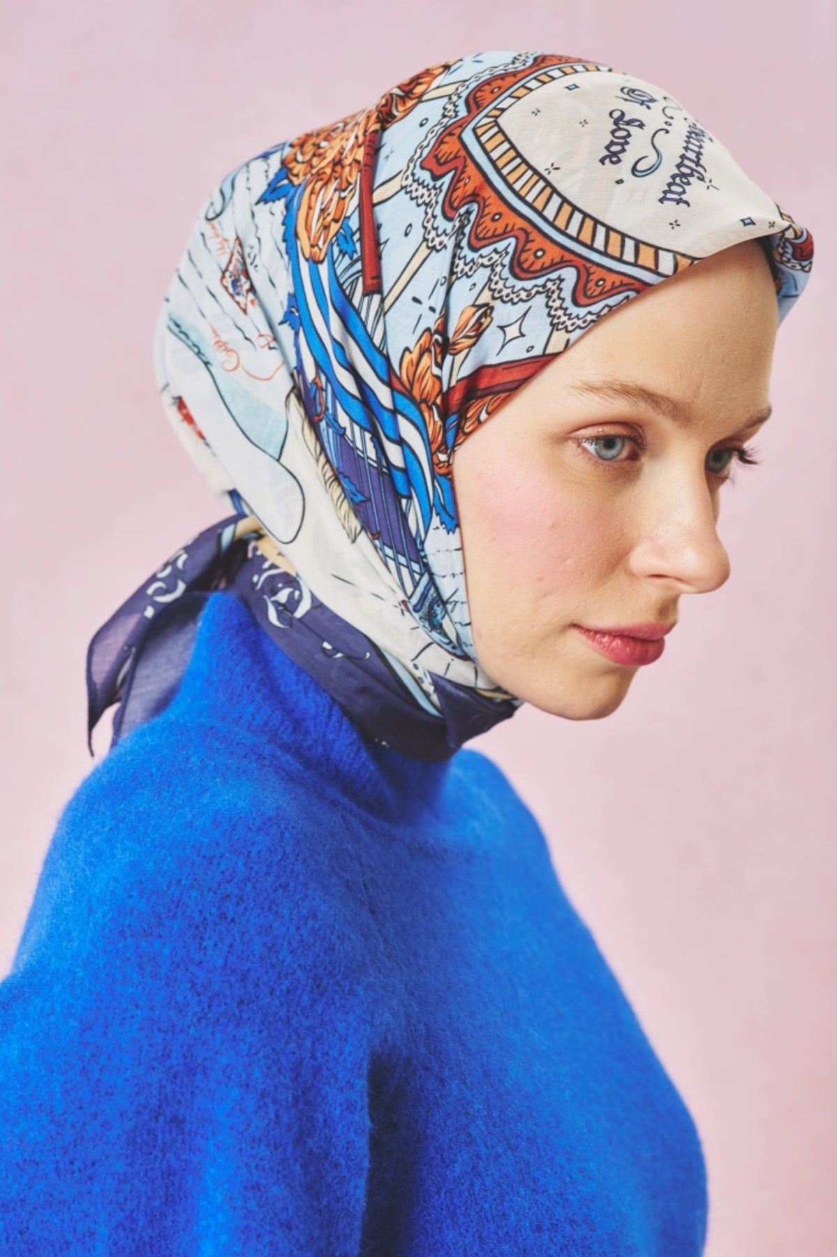 Midnight Blue Viscose Scarf