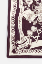 Burgundy Love Viscose Scarf