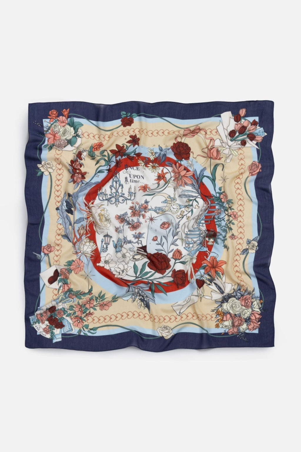 Midnight blue floss viscose scarf