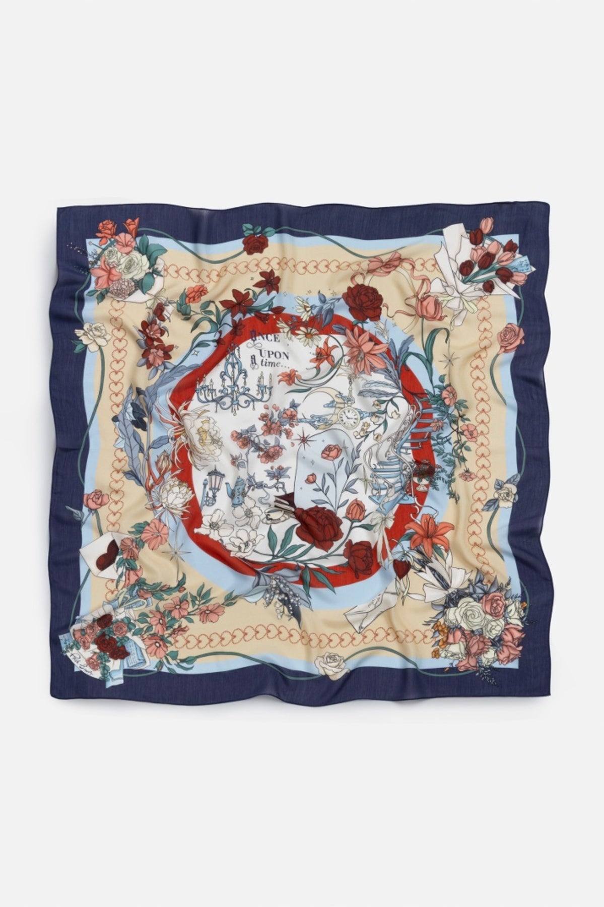 Midnight blue floss viscose scarf