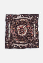 Burgundy floss viscose scarf