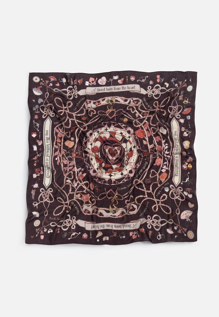 Burgundy floss viscose scarf