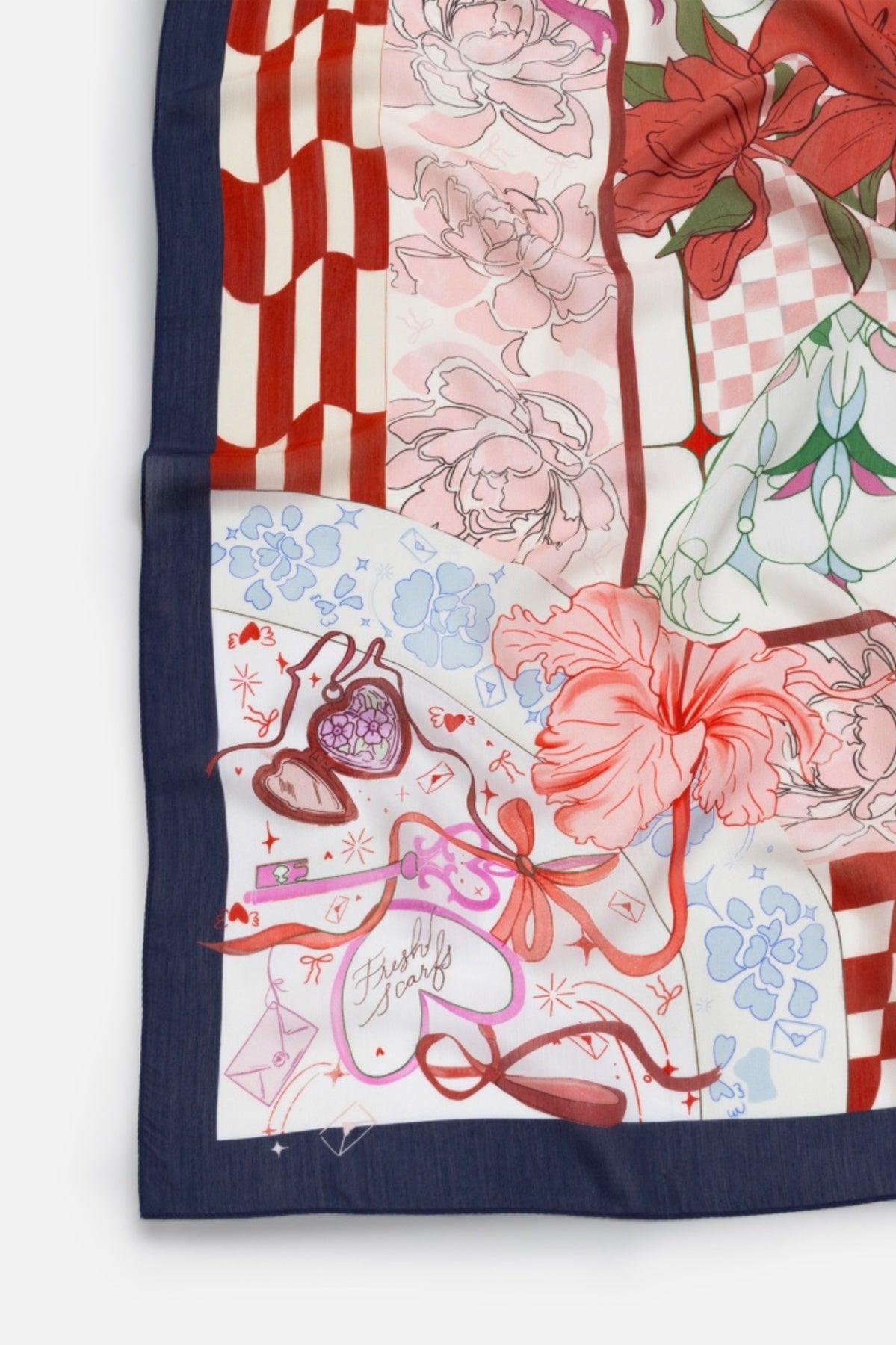 Lavender garden tales of love viscose scarf