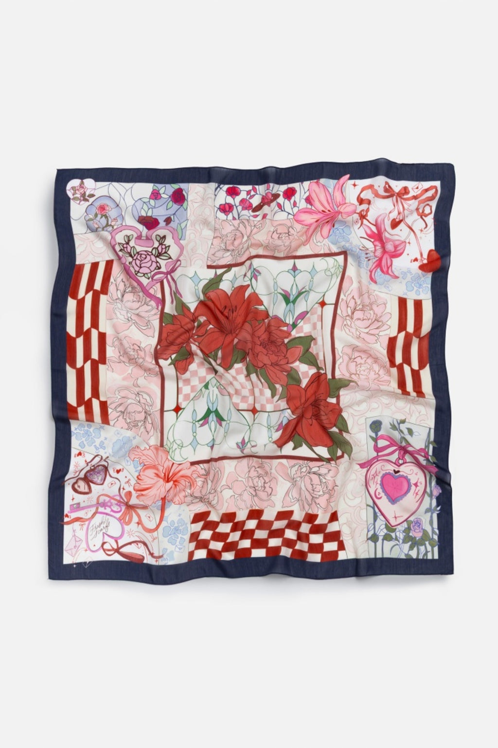 Lavender garden tales of love viscose scarf