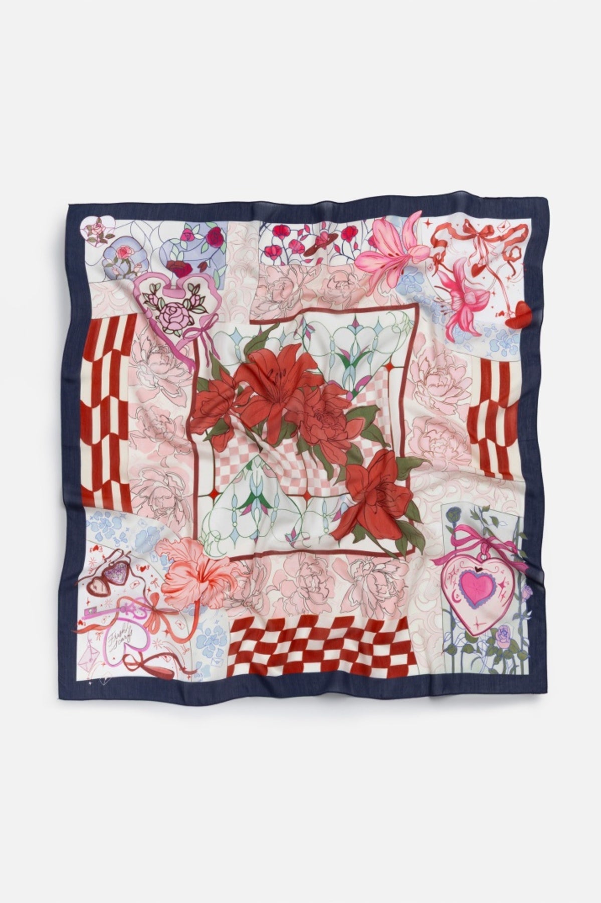 Lavender garden tales of love viscose scarf