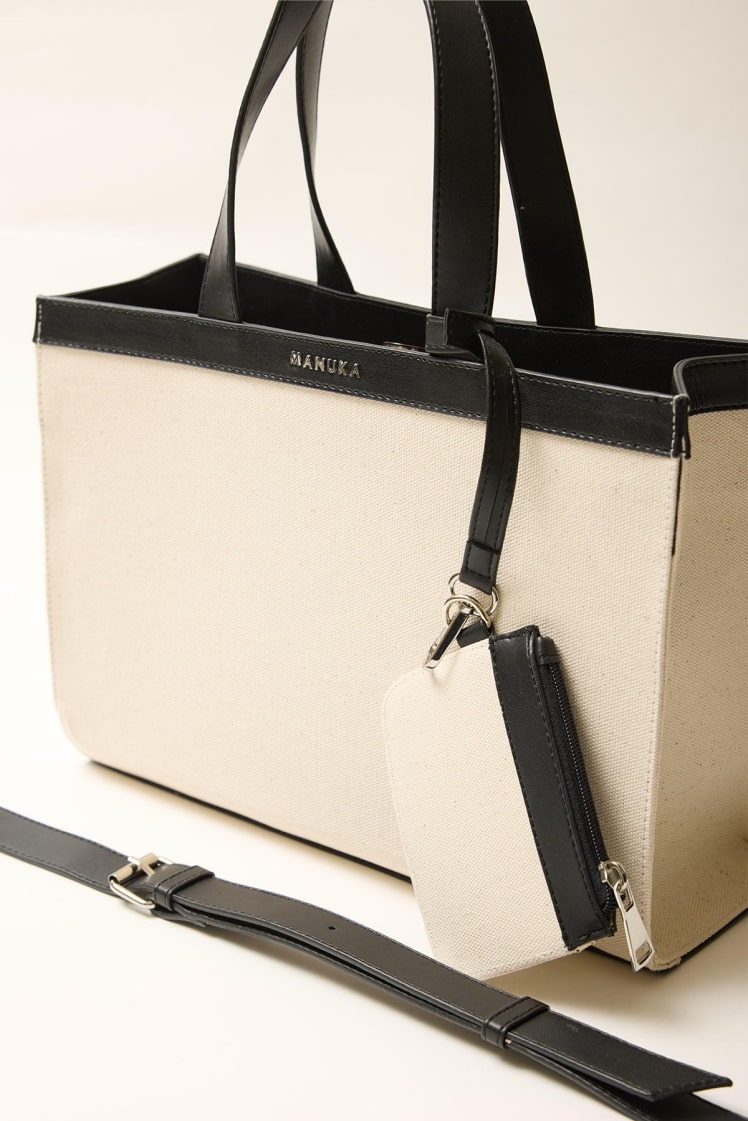 Canvas large city bag natural
