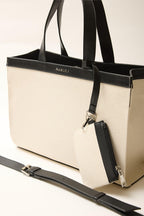 Canvas large city bag natural