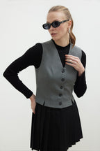 Short vest gray