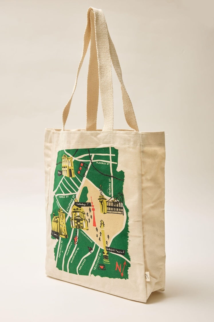 Printed guests cloth bag copenhagen-map