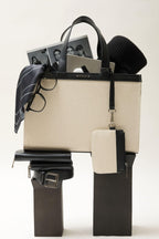 Canvas large city bag natural