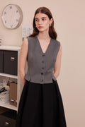 Short vest gray