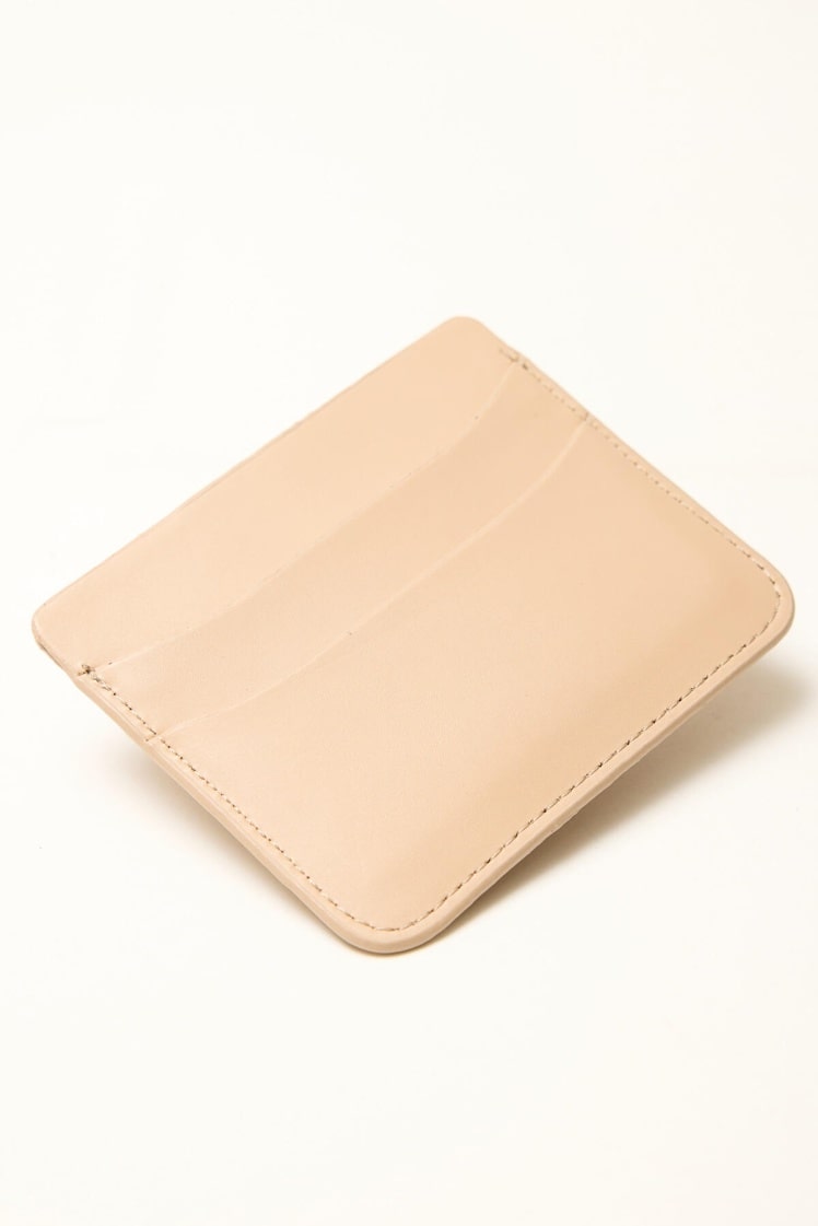 Logo card holder milk coffee