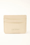 Logo card holder beige