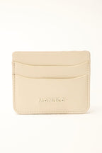 Logo card holder beige