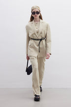 Oversize natural suit sand