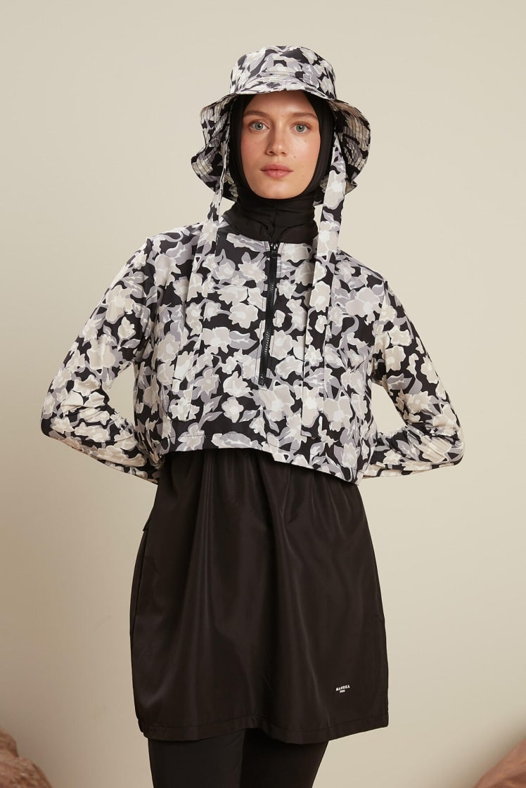 Bloom black parachute fabric 3-pack hijab swimsuit standard